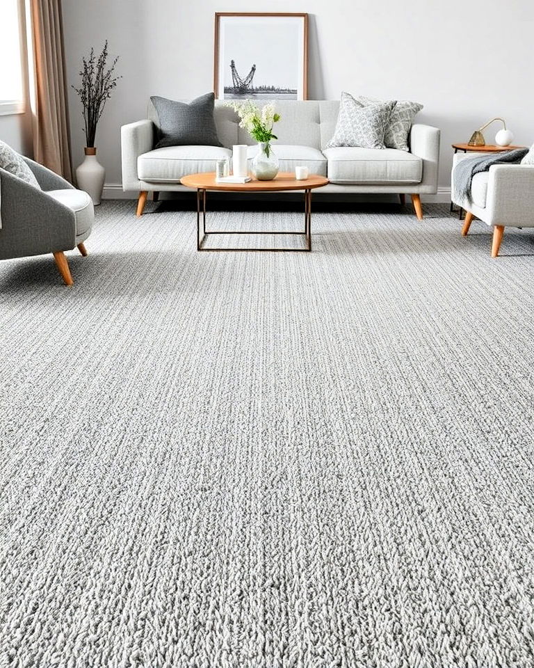add depth with textured grey carpet