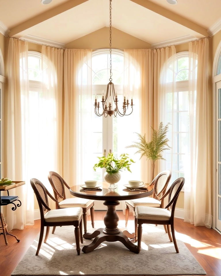 add sheer curtains for a soft touch