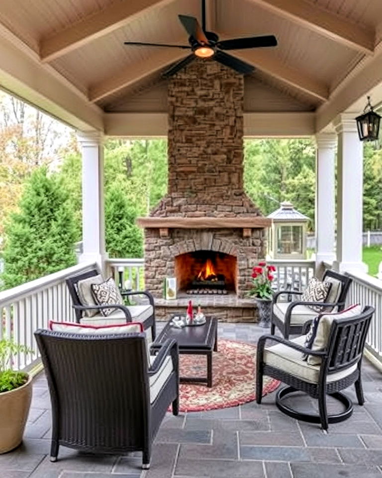 adding an outdoor fireplace