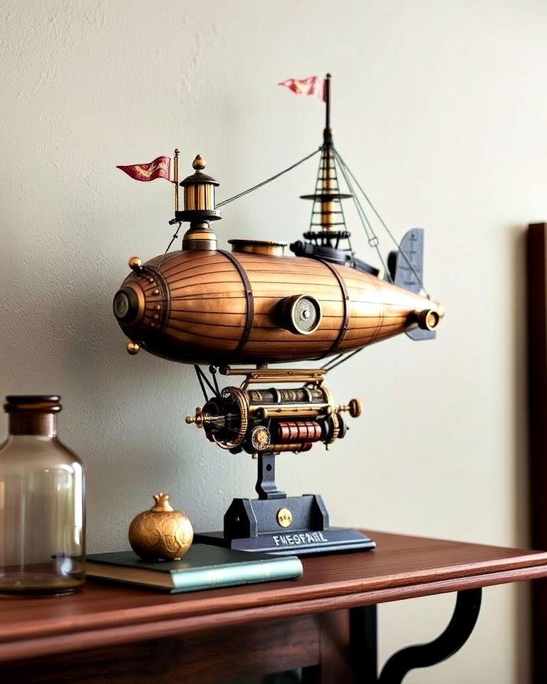 airship model display in bedroom