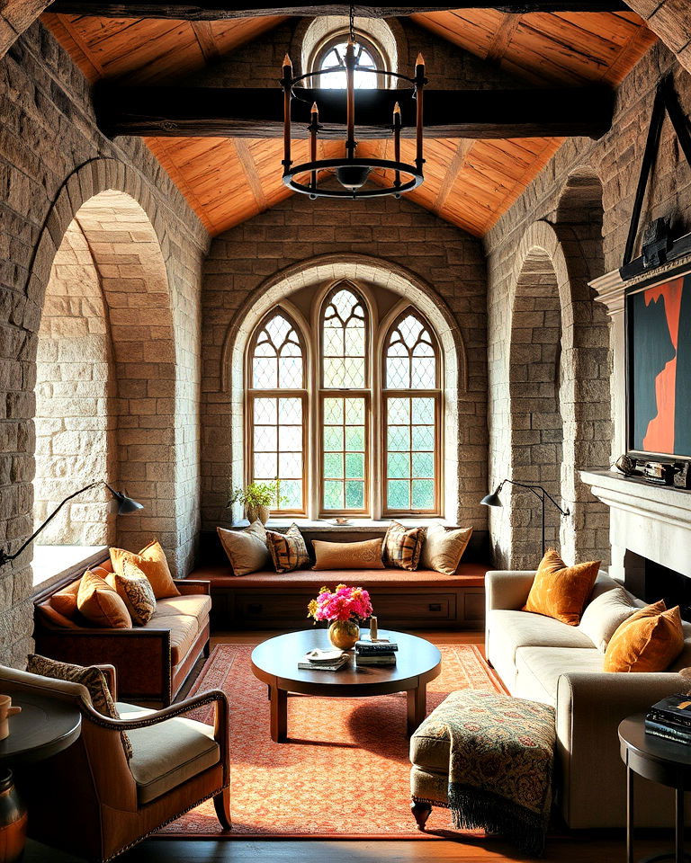 alcove seating for castle living room