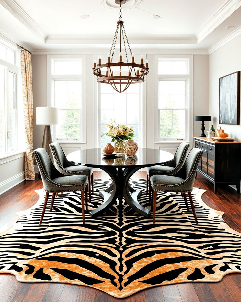 animal print rug to add flair