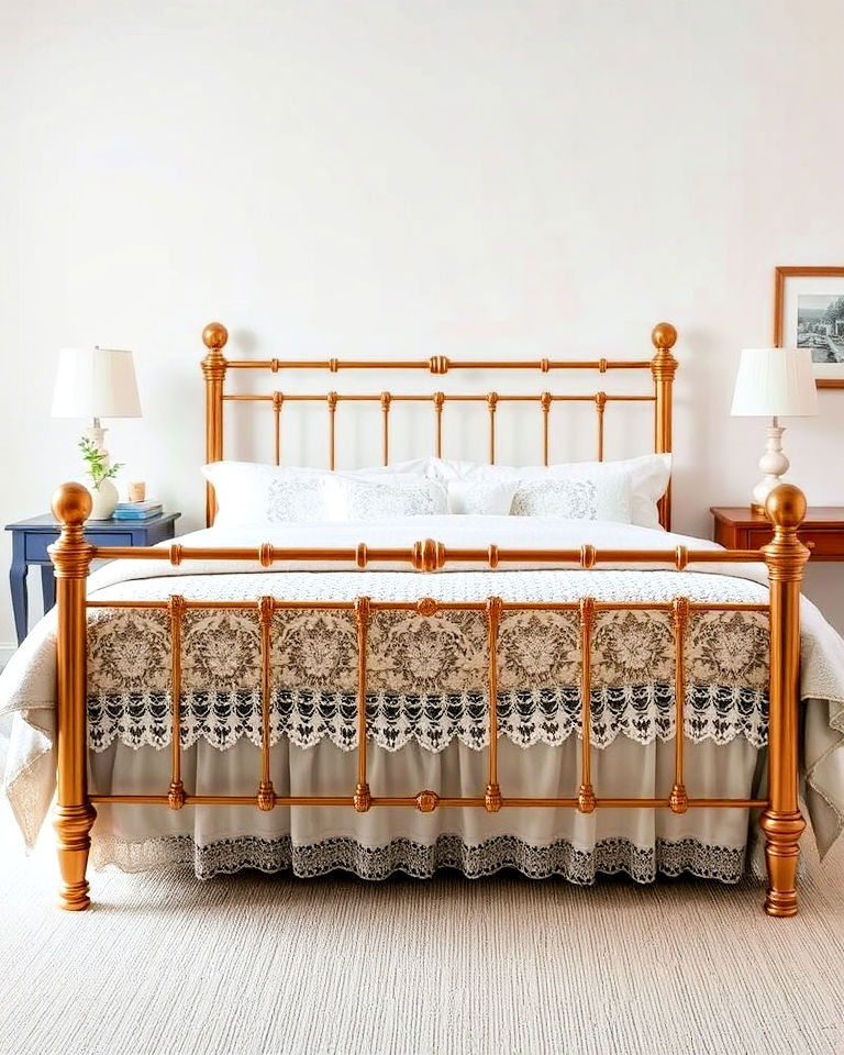 antique brass bed frame