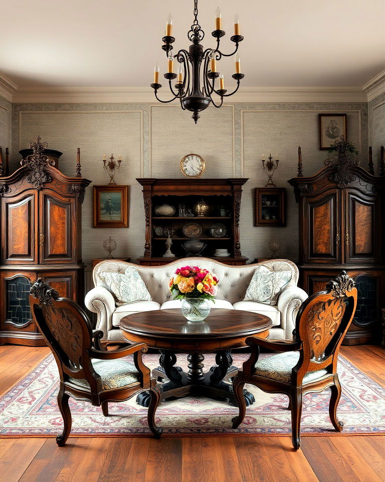 antique furniture pieces for castle living room