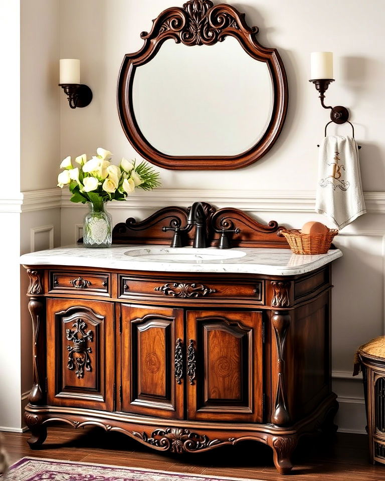 antique inspired vanities for timeless sophistication