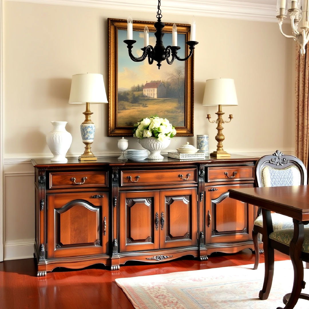 antique sideboard to add functionality