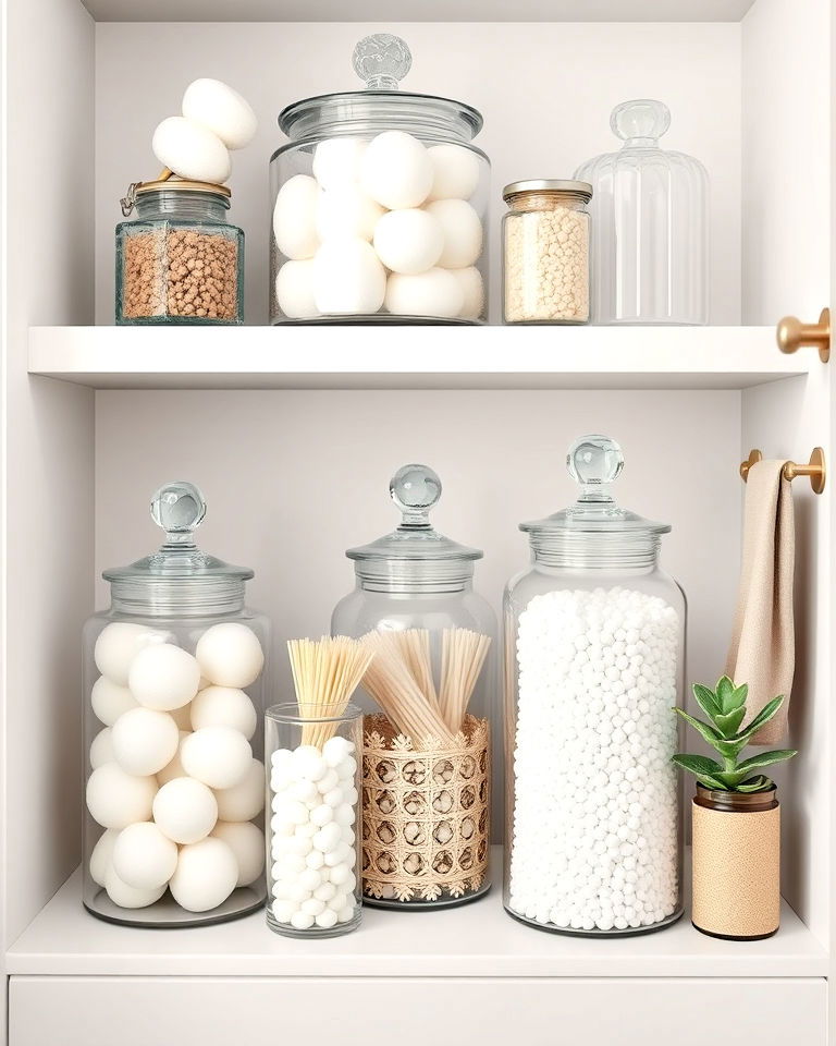 apothecary jars for the bathroom