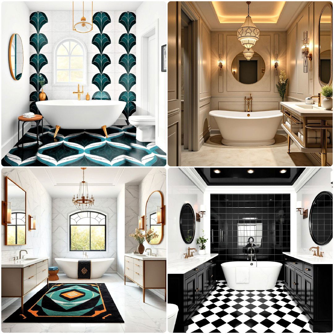 25 Art Deco Bathroom Ideas for A Glamorous Touch