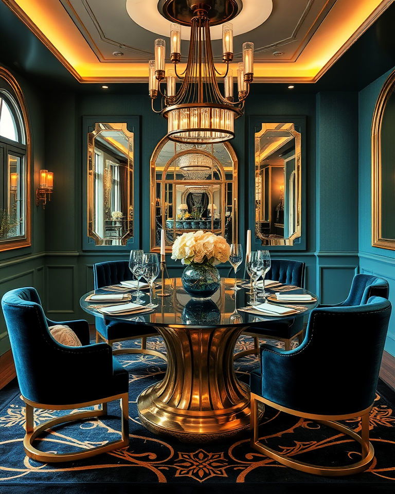 art deco inspired dining room