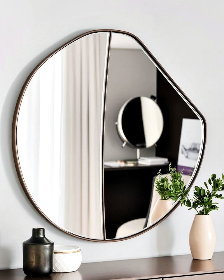 asymmetrical mirror