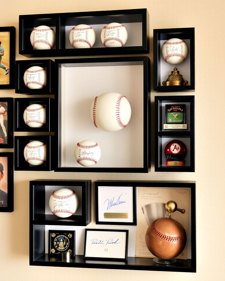 autographed baseball shadow box