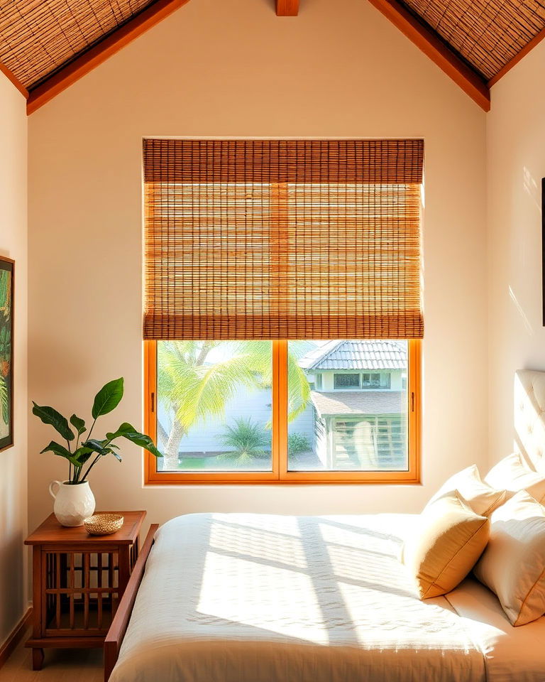 bamboo blinds for a tropical touch