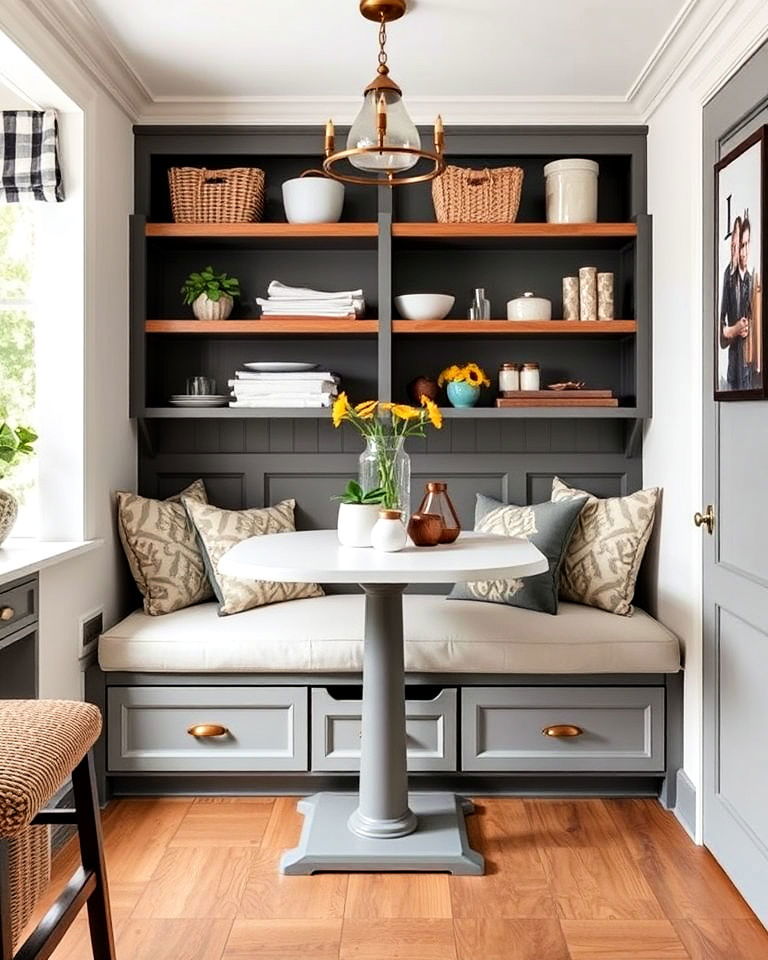 banquette with built in storage