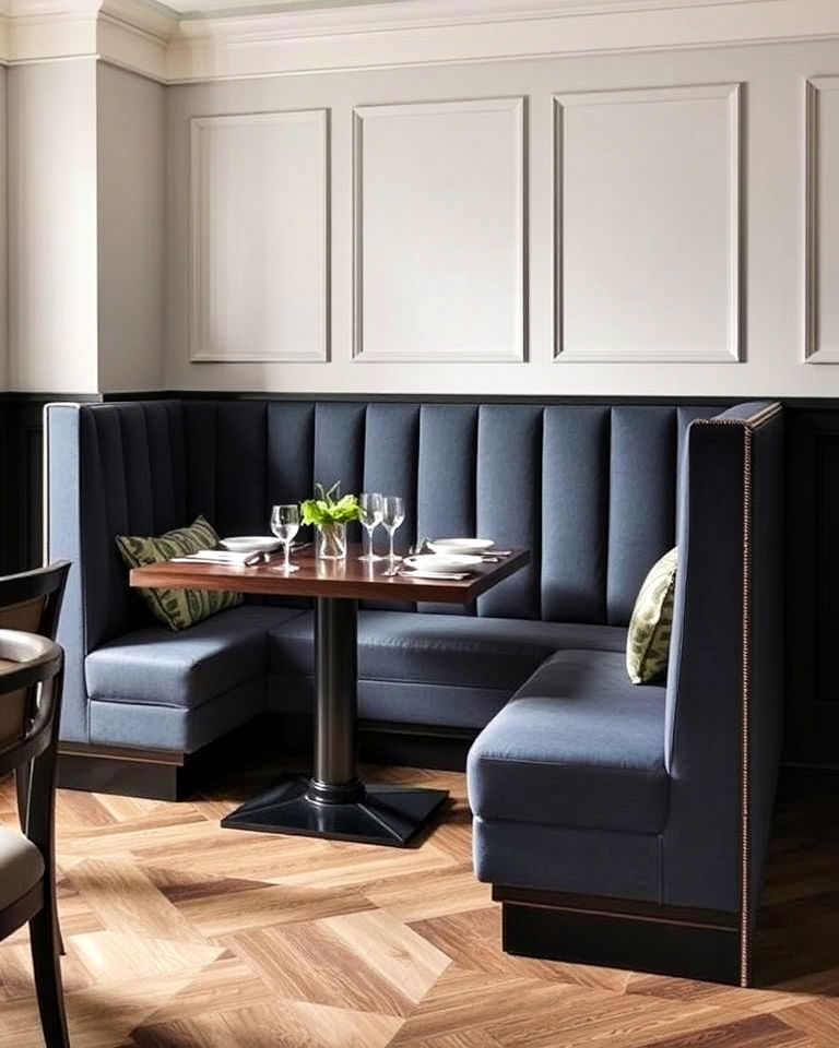 banquette with high backrest