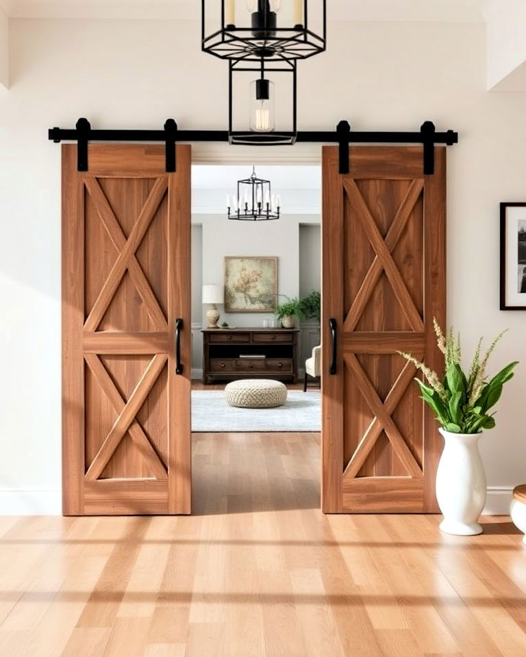 barn doors for a statement entry