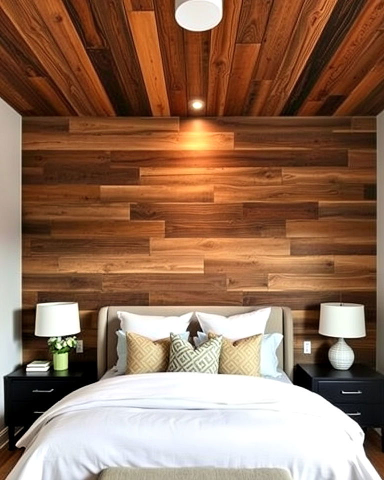 barnwood ceiling accent wall