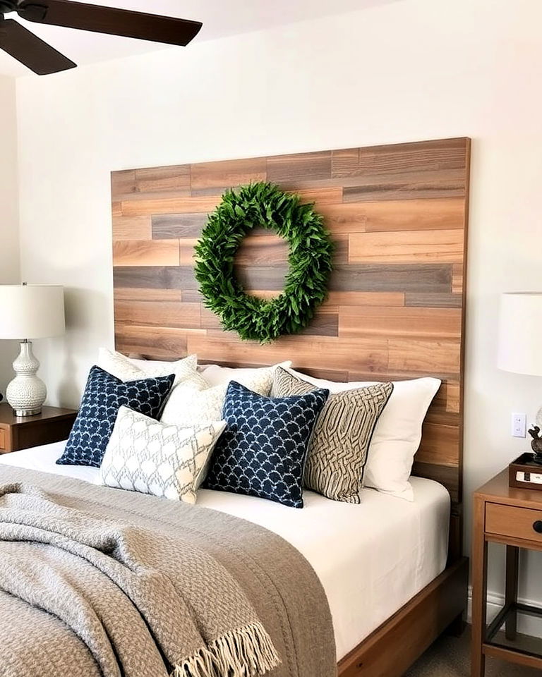 barnwood headboard wall