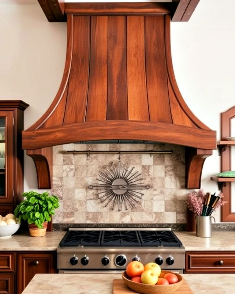 barrel shaped hood for kitchen