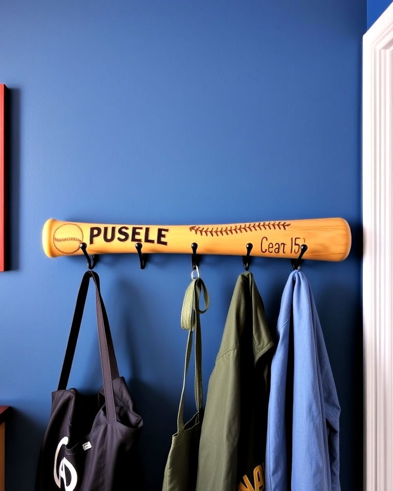 baseball bat coat rack