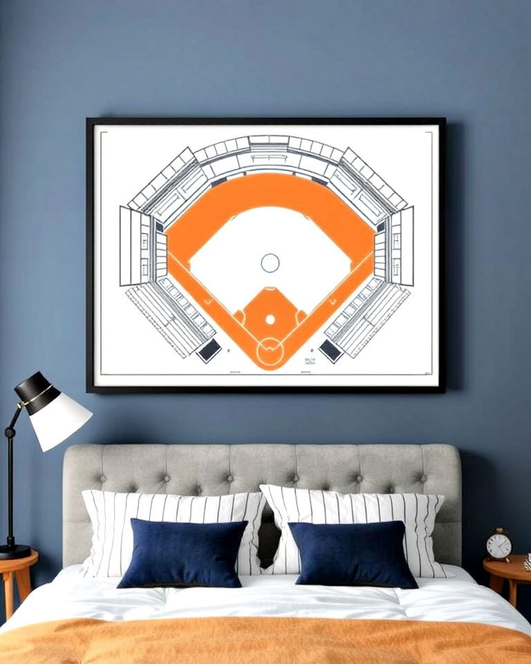 baseball diamond wall art