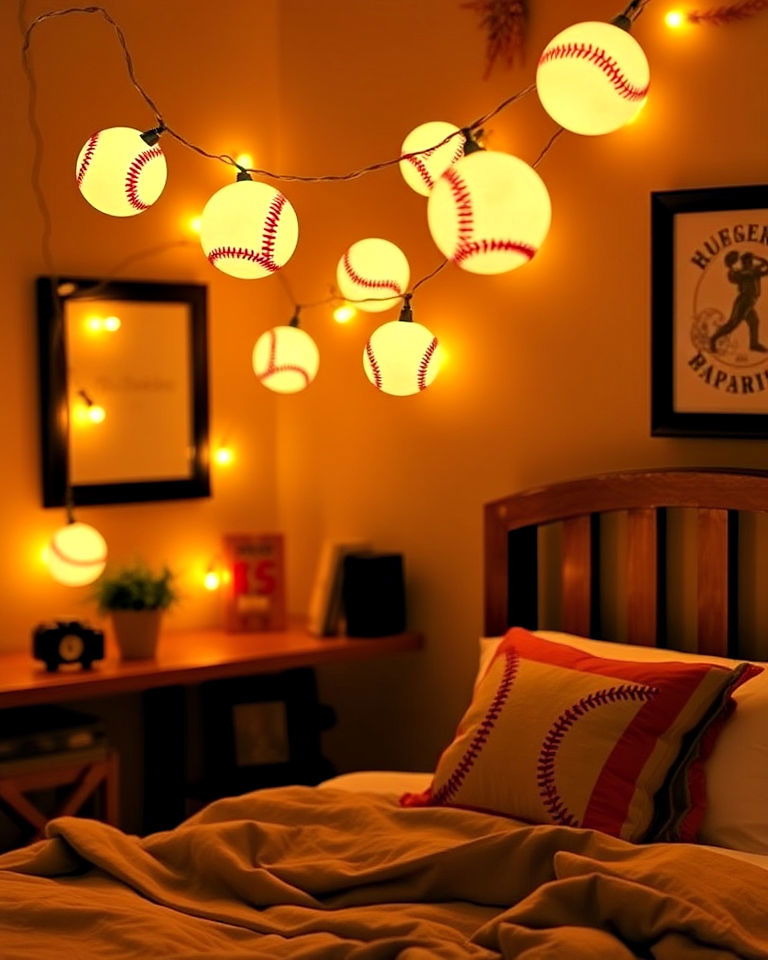 baseball string lights