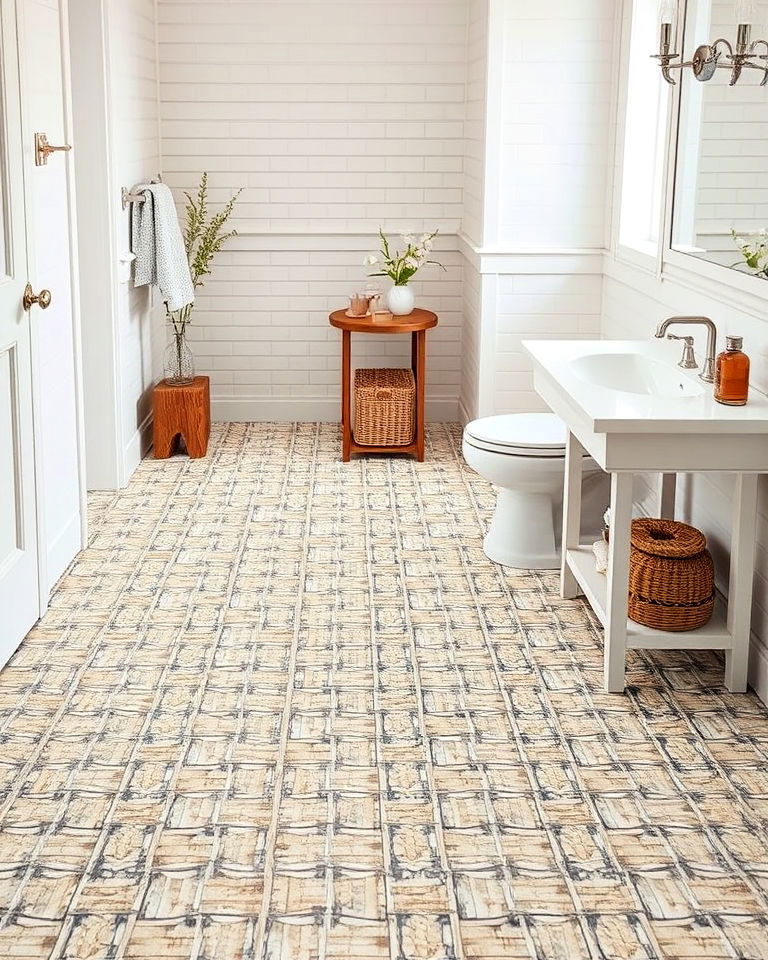 basketweave mosaic tiles pattern floor