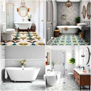 bathroom mosaic floor tile ideas