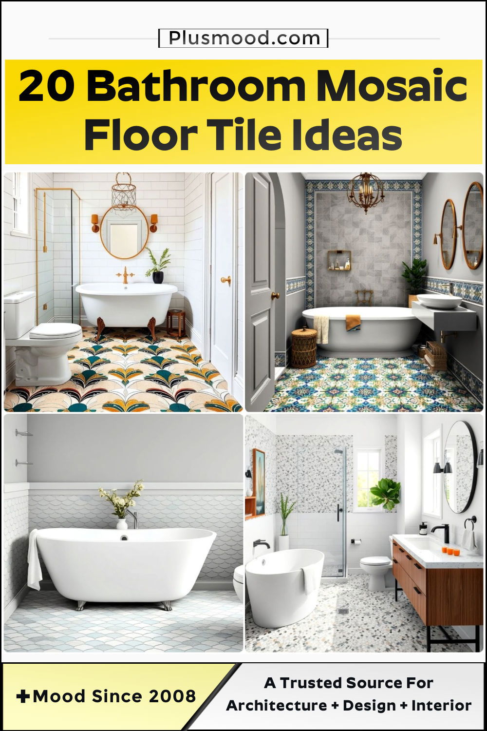 bathroom mosaic floor tile ideas and inspiration