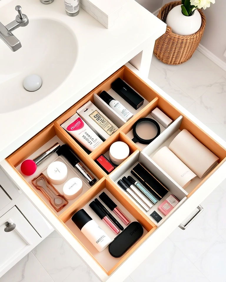 bathroom vanity drawer organizers