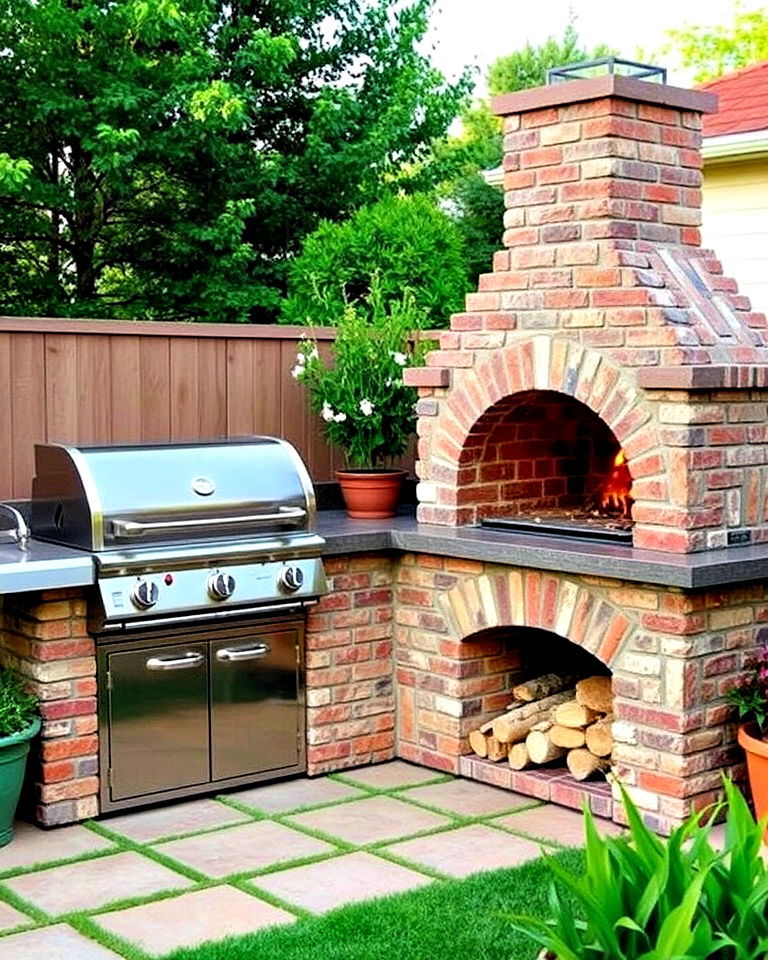 bbq with brick oven