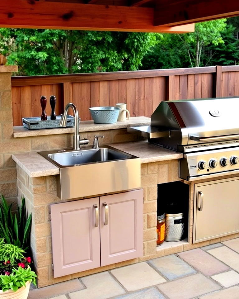 bbq with outdoor sink