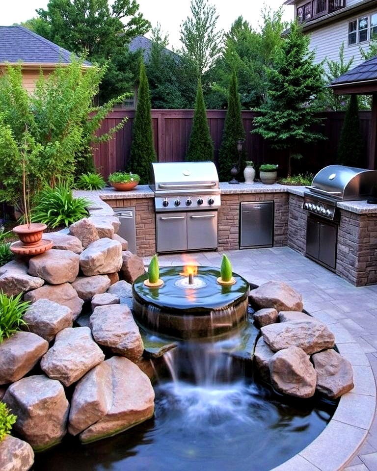 bbq with water feature