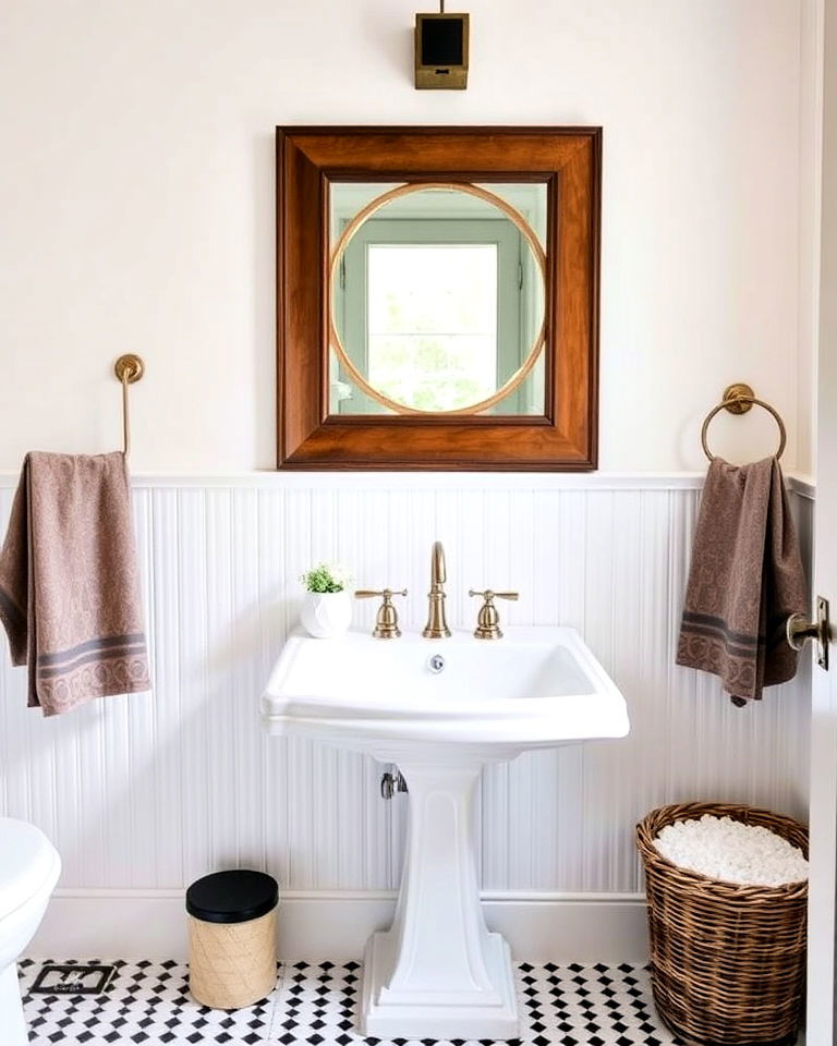 beadboard as a bathroom backsplash