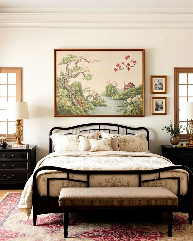 beautiful chinoiserie wall art for your bedroom