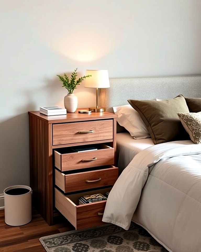 bedside cabinets with extra drawers