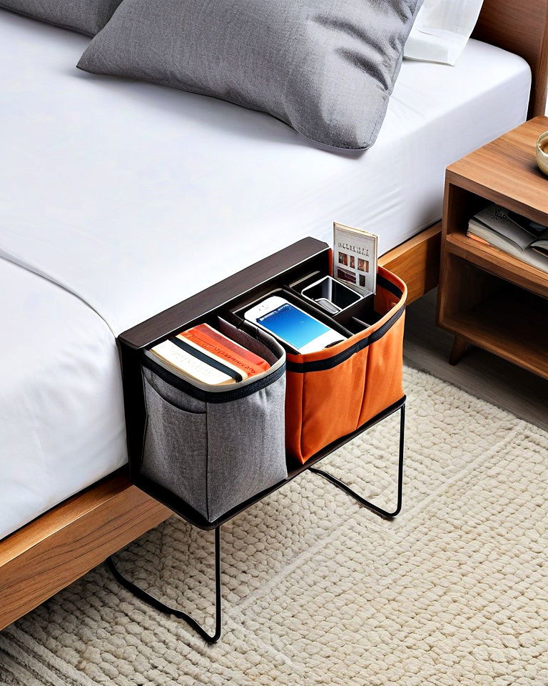 bedside caddies to add storage