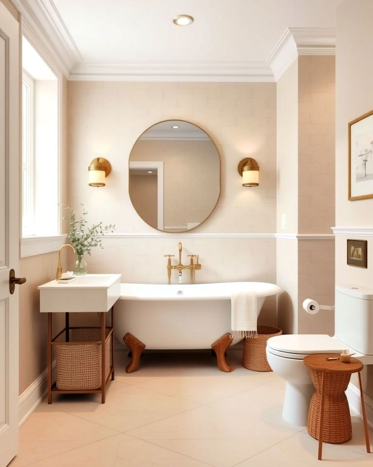 beige and white color scheme for timeless appeal