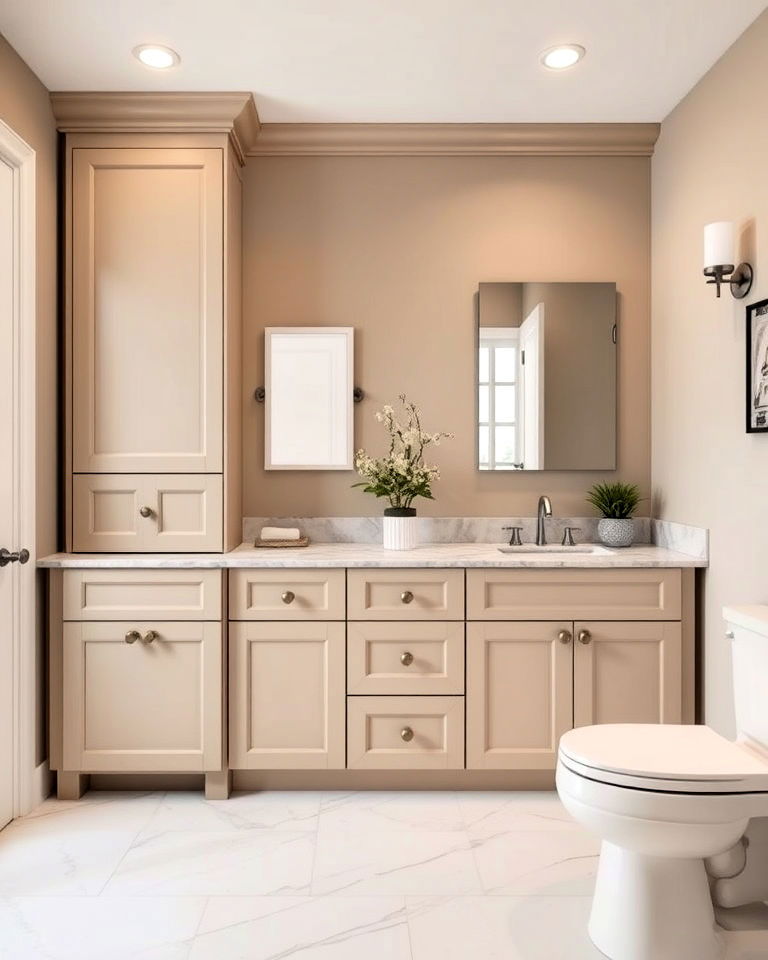 beige cabinets for a classic look