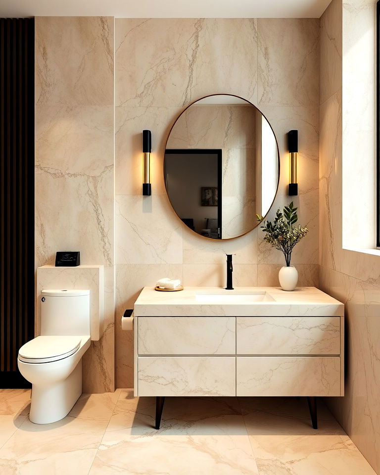 beige marble for a luxurious touch