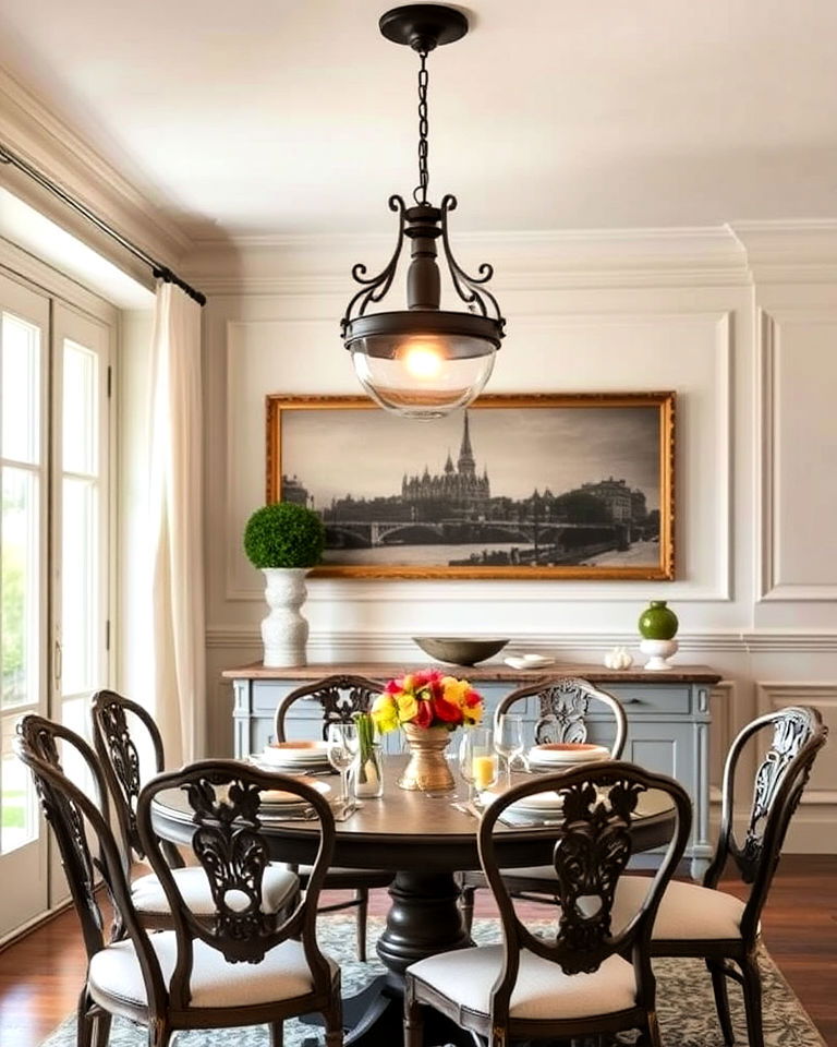 bistro lighting fixtures parisian dining room