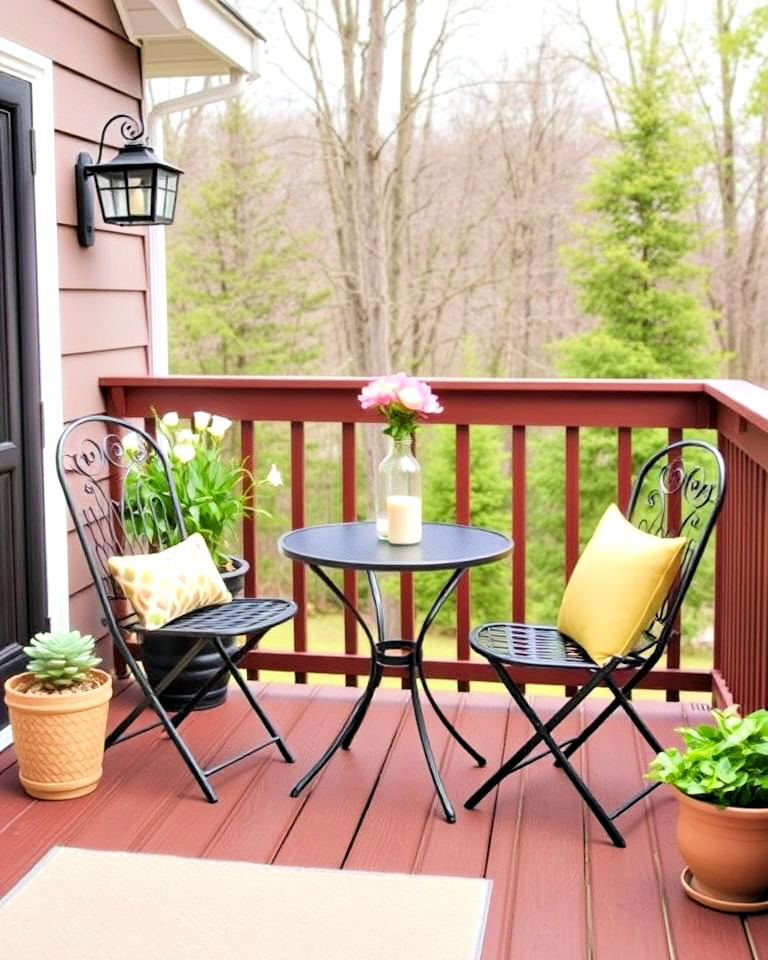 bistro style seating for smaller deck