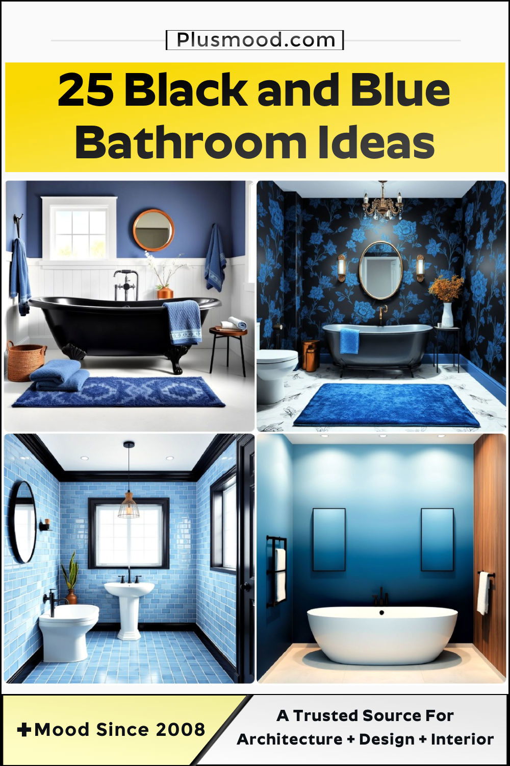 black and blue bathroom ideas and inspiration