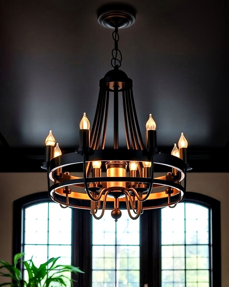 black and brown art deco lighting