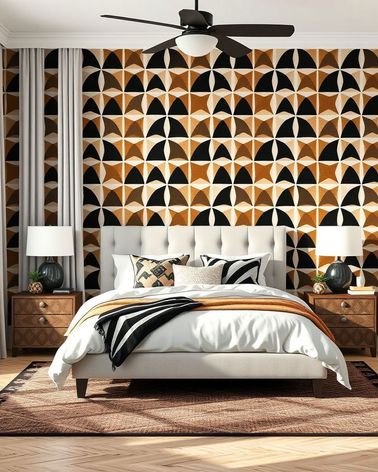 black and brown geometric patterns