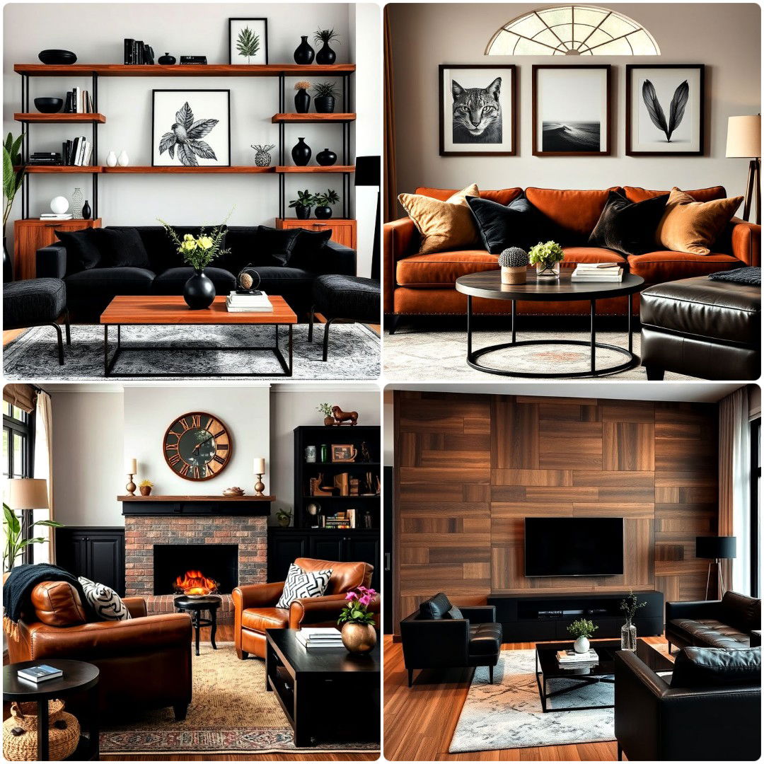 25 Black and Brown Living Room Ideas To Elevate Your Space