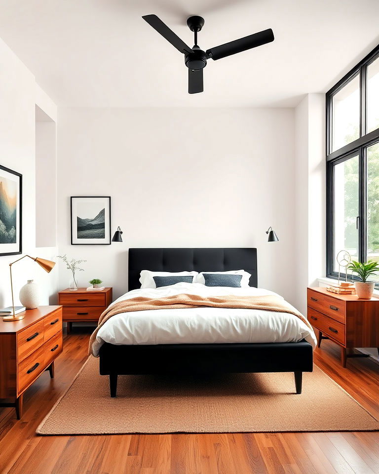 black and brown mid century modern design