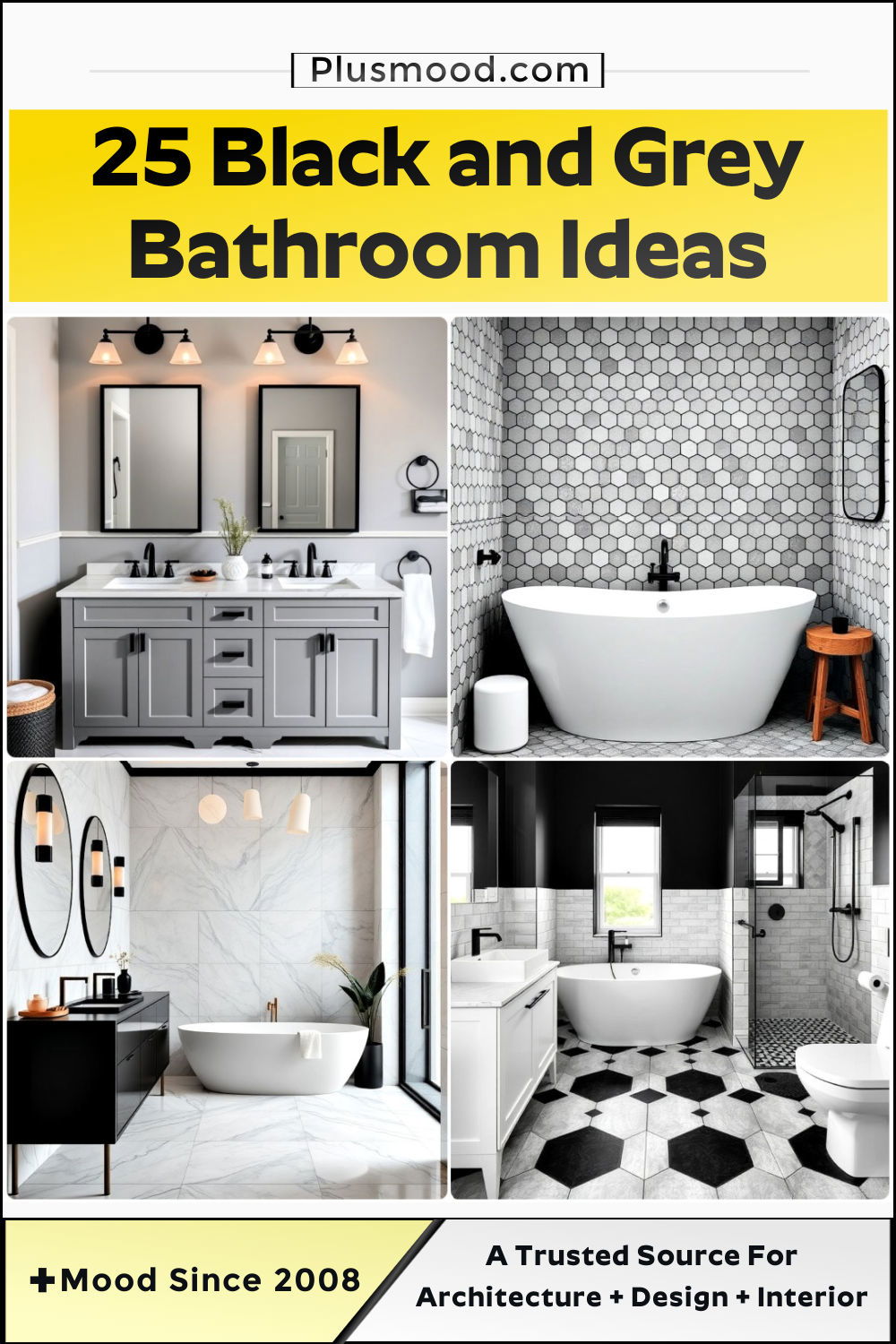 black and grey bathroom ideas and inspiration