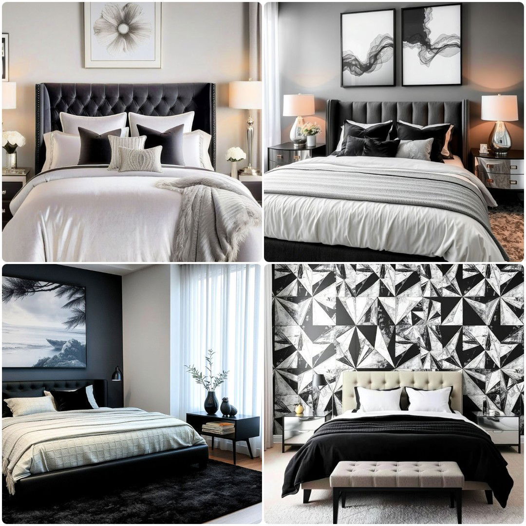 15 Black and Silver Bedroom Ideas for Luxe Living