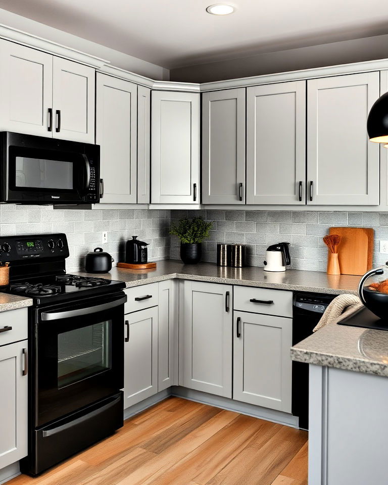 black appliances for a bold statement in kitchen