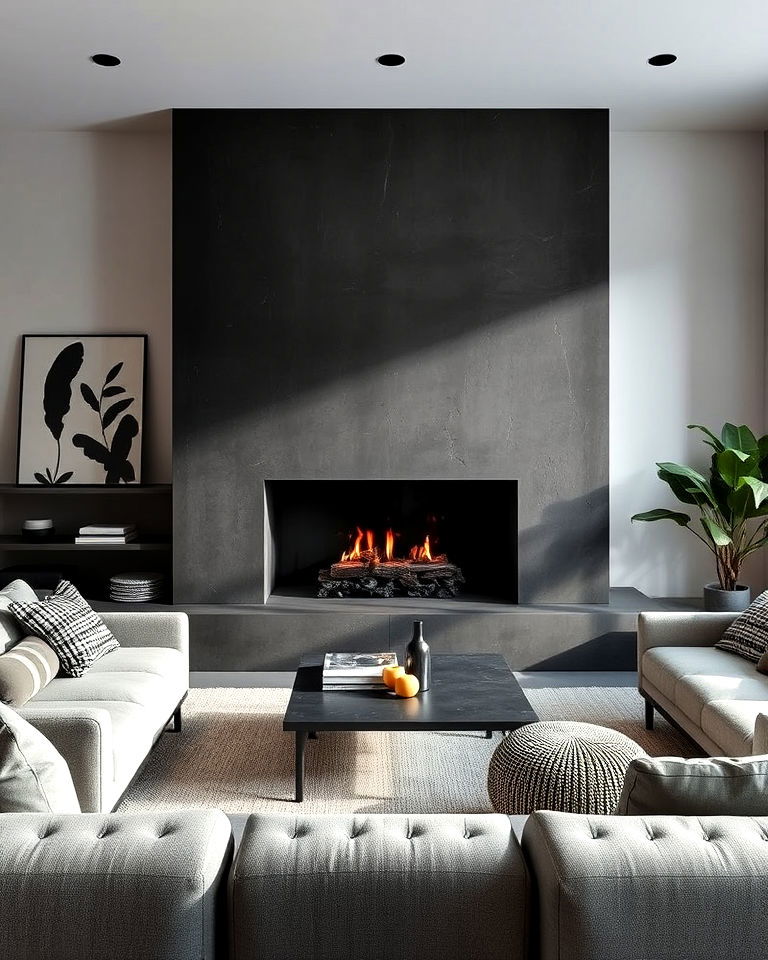 black concrete for a modern industrial feel